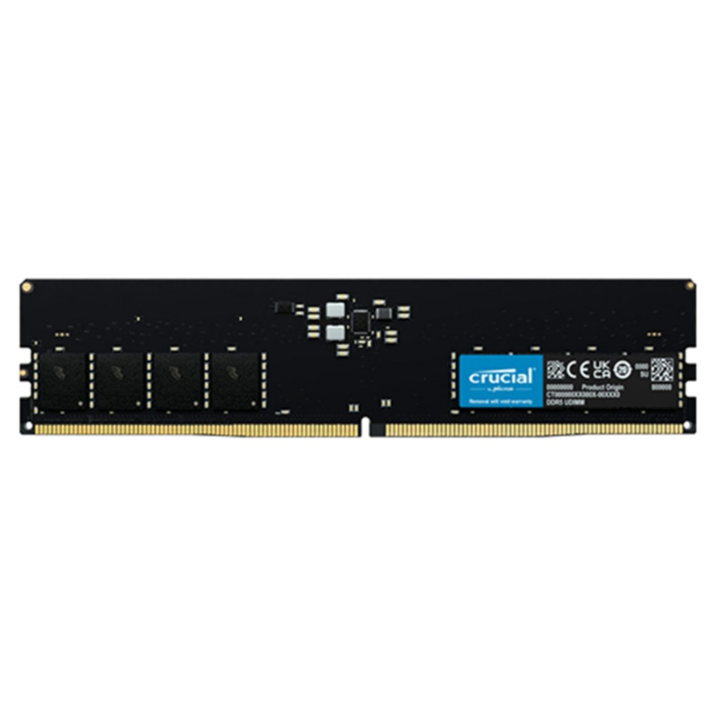 رم کامپیوتر DDR5 تک کاناله 4800 مگاهرتز CL40 کروشیال مدل UDIMM ظرفیت 32 گیگابایت