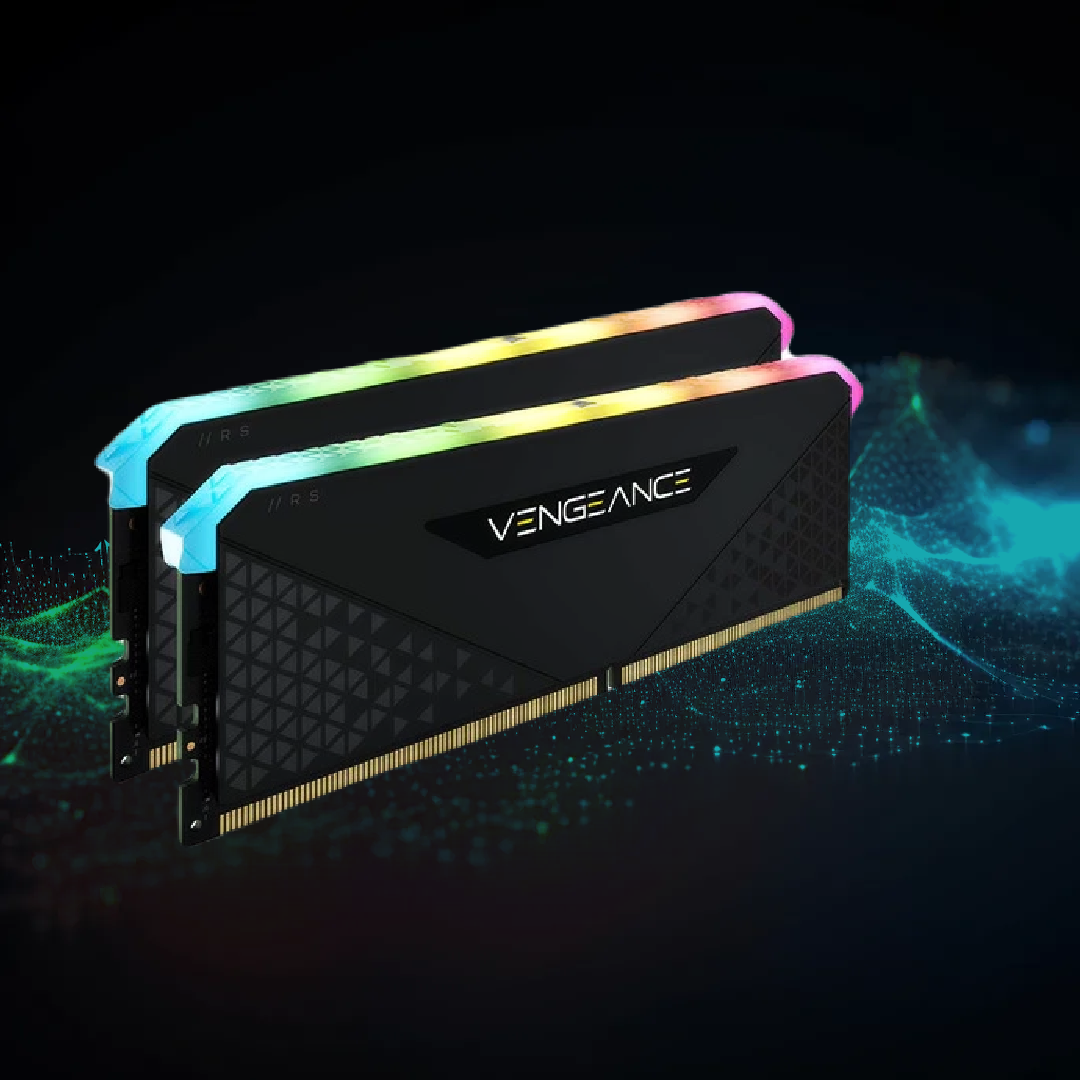 رم دسکتاپ DDR4 دو کاناله 3200 مگاهرتز CL16 کورسیر مدل VENGEANCE RGB RS ظرفیت 64 گیگابایت